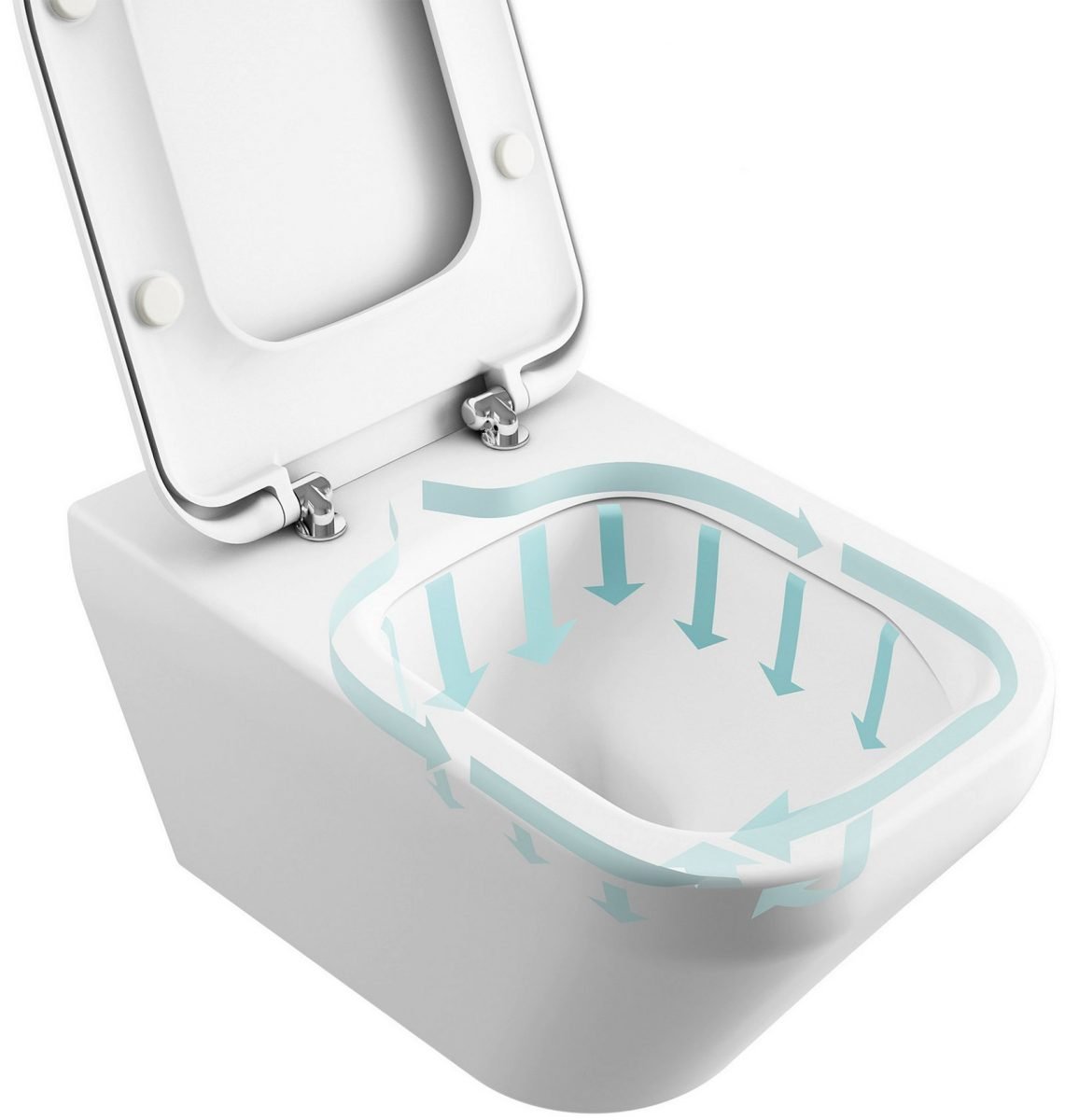 Vaso WC sospeso Fast in ceramica completo di sedile softclose Sanitari Bagno
