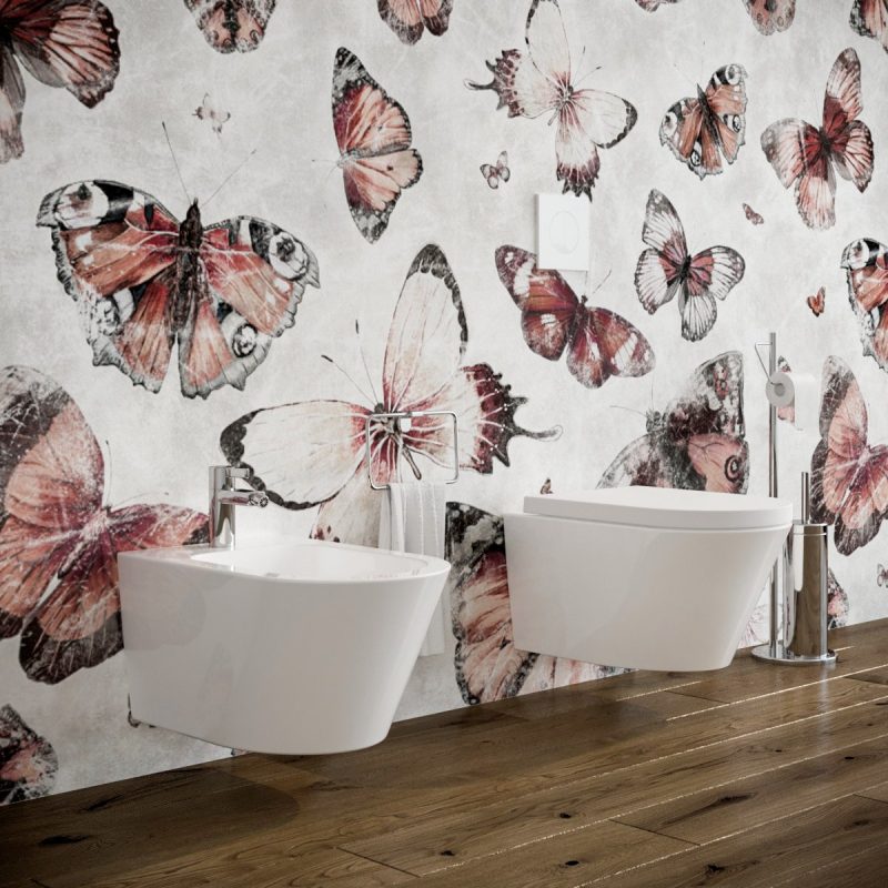 Vaso WC Sospeso filo muro in ceramica completo di sedile softclose Arco Sanitari Bagno