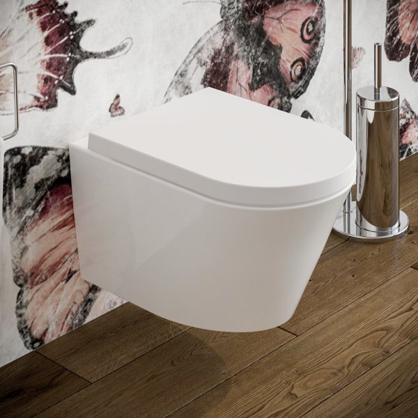 Vaso WC Sospeso filo muro in ceramica completo di sedile softclose Arco Sanitari Bagno