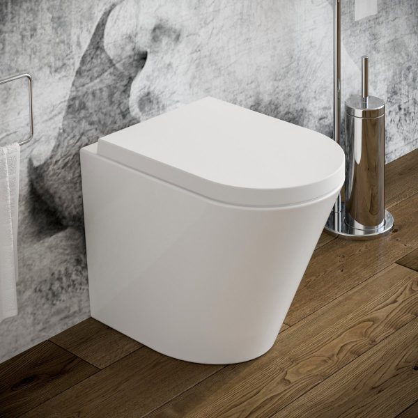 Vaso WC Arco filo muro in ceramica completo di sedile softclose Sanitari Bagno