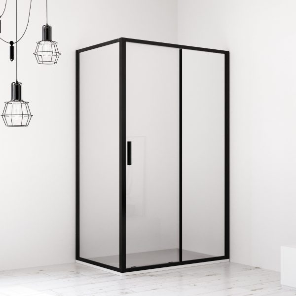 Box doccia 70X120 cm scorrevole profilo nero Dark ARREDO BAGNO