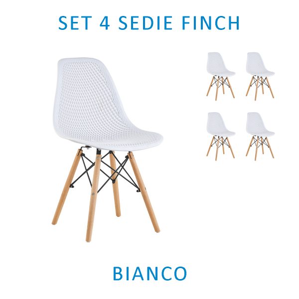 Sedia in polipropilene FINCH colore BIANCO ARREDO CASA