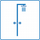 Sanitari Bidet e Vaso WC Fast filomuro Nero Opaco in ceramica Sanitari Bagno