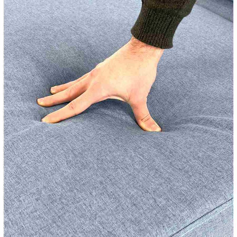 Pouf lettino pieghevole 75X75X43 cm Beny blu jeans ARREDO CASA