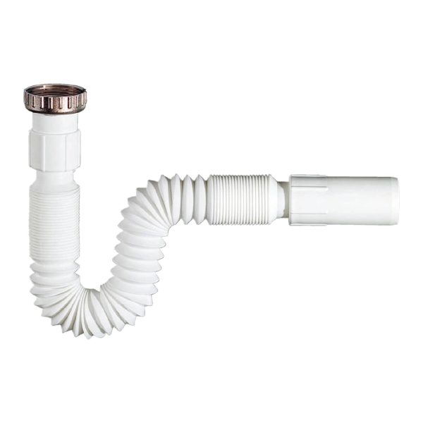 Tubo di scarico estensibile con ghiera cromata per lavabo/bidet 1″ x 32 mm ACCESSORI VARI