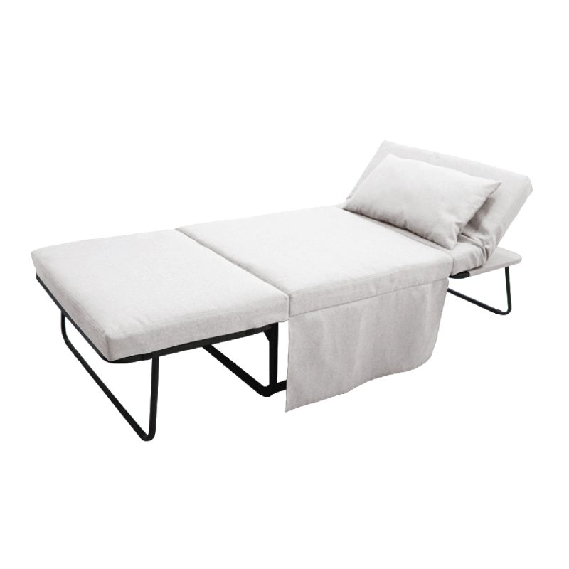 Pouf lettino pieghevole 75X75X43 cm Beny bianco ARREDO CASA