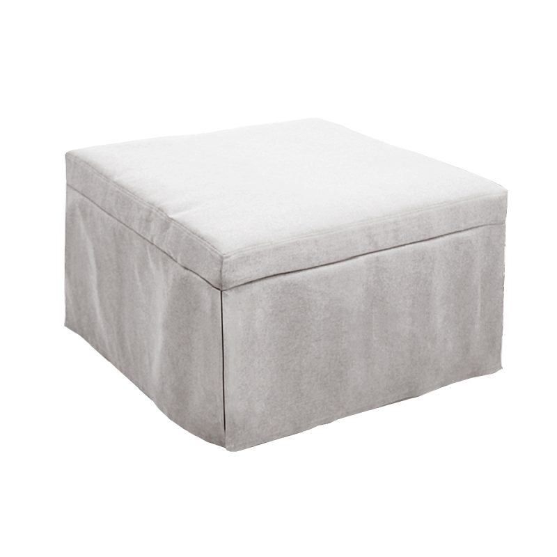 Pouf lettino pieghevole 75X75X43 cm Beny bianco ARREDO CASA