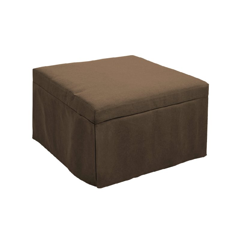 Pouf lettino pieghevole 75X75X43 cm Beny marrone ARREDO CASA