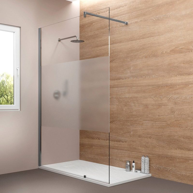 Parete walk-in 80cm con vetro serigrafato 8mm ARREDO BAGNO