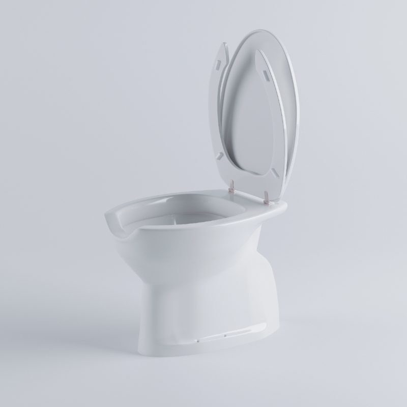 Vaso WC Disabili e Anziani in ceramica scarico pavimento con coprivaso Sanitari Bagno