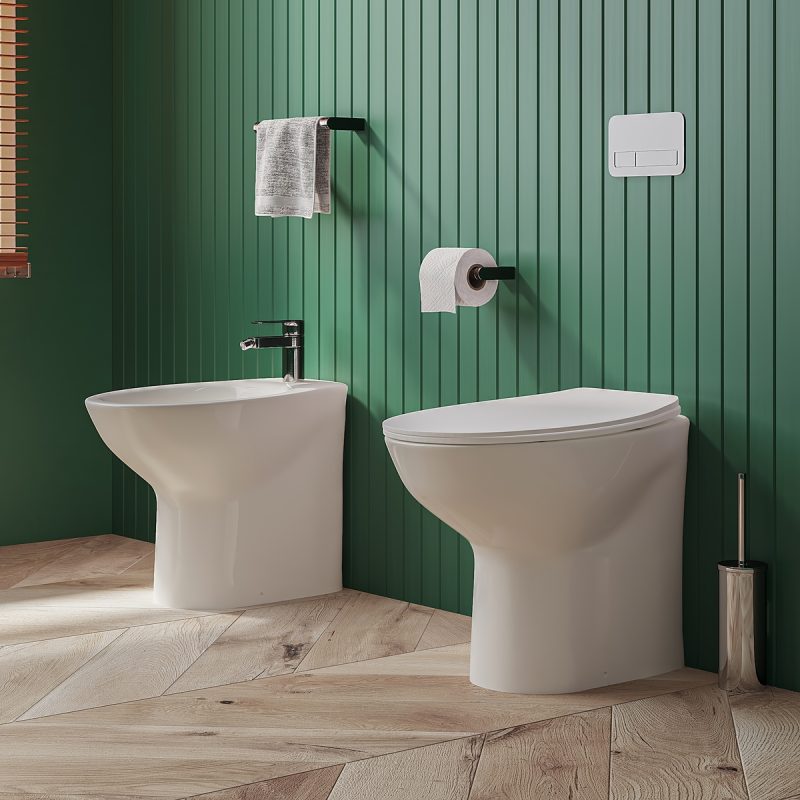 Sanitari filomuro Vaso WC e Bidet con sedile softclose Sigma ARREDO BAGNO