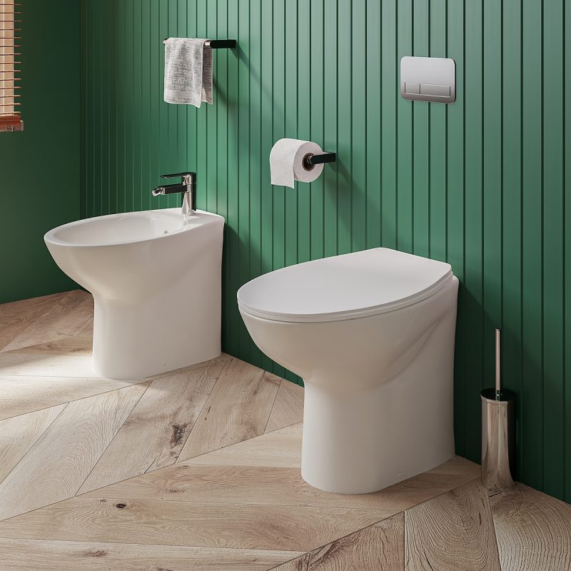 Sanitari filomuro Vaso WC e Bidet con sedile softclose Sigma ARREDO BAGNO