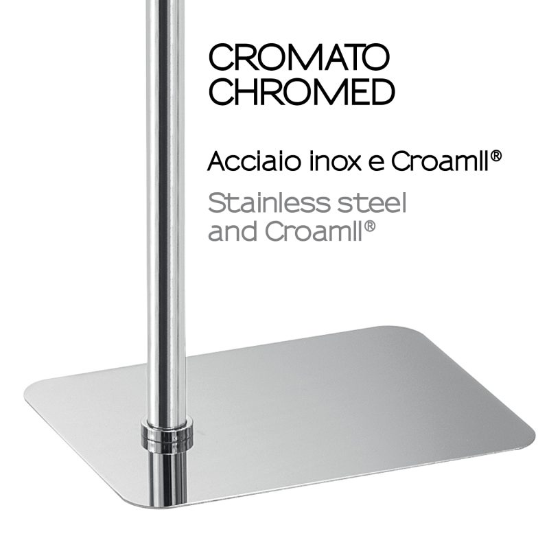 Piantana portasalviette in acciaio inox con base cromata Gedy Artù Accessori bagno