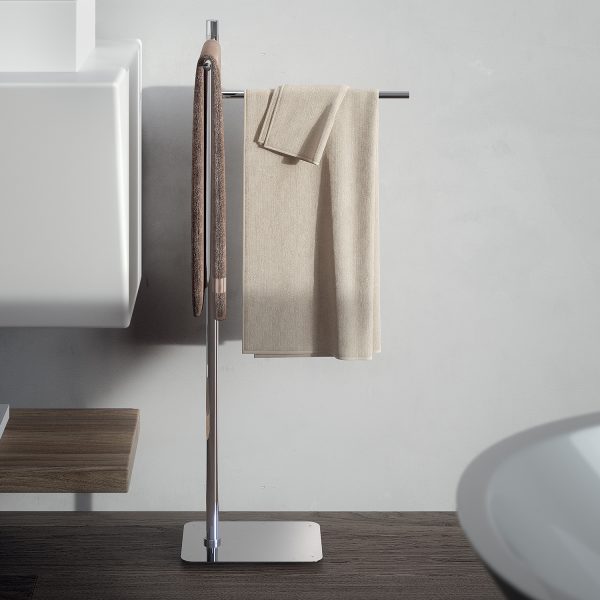 Piantana portasalviette in acciaio inox con base cromata Gedy Artù Accessori bagno