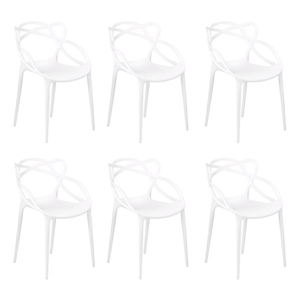 Sedia in polipropilene HERON colore BIANCO (6 pz) ARREDO CASA