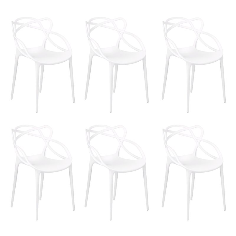 Sedia in polipropilene HERON colore BIANCO (6 pz) ARREDO CASA