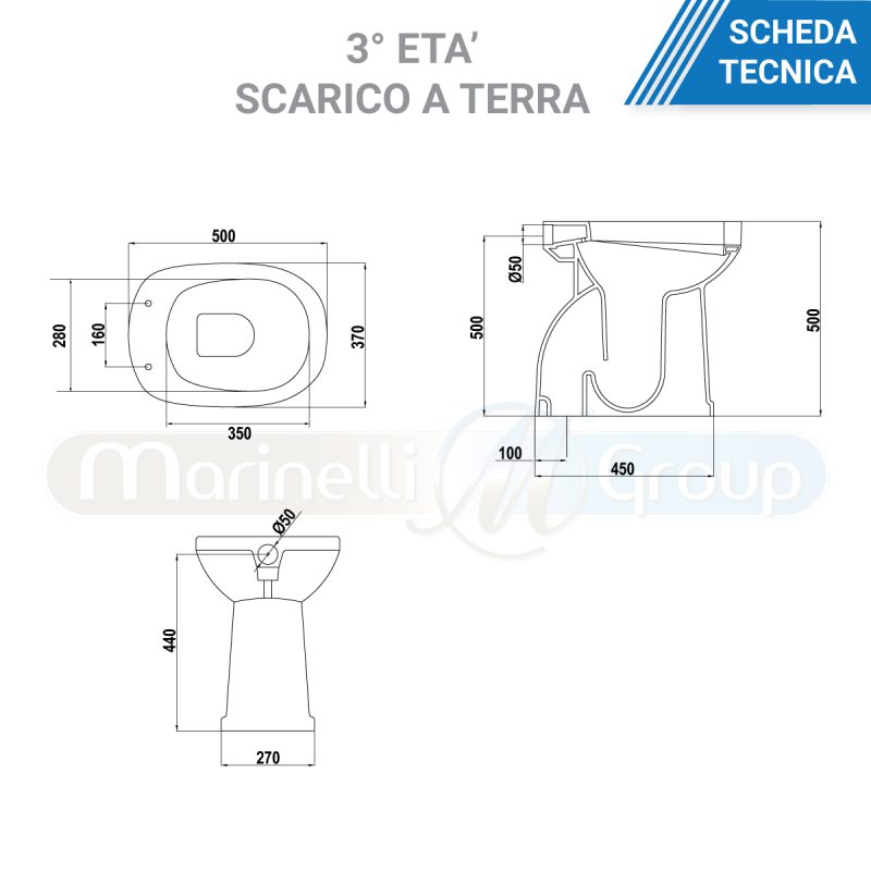 Sanitari bagno terza eta’ Bidet e Vaso WC anziani in ceramica scarico pavimento con coprivaso Sanitari Bagno