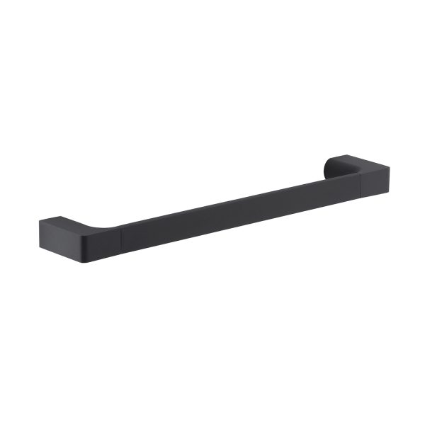 Porta asciugamani da 60 cm moderno nero opaco in Cromall e Ottone Gedy Pirenei Accessori bagno