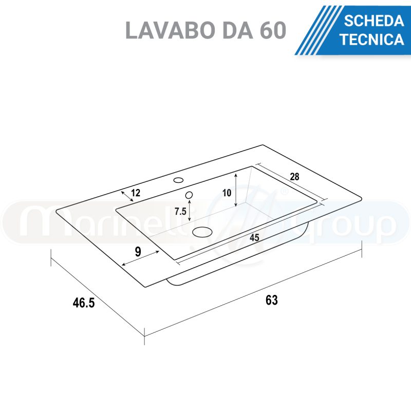 Mobile bagno ALTEA 305180C sospeso da 60 cm MOBILI BAGNO